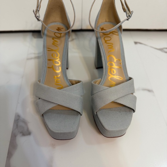 Sam Edelman Light Gray Platform Heels - Picture 3 of 6